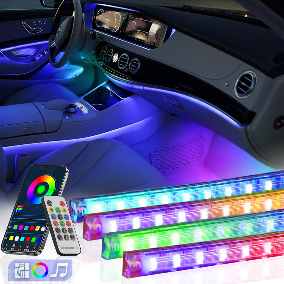 72LED car footwell light APP and remote control four in one ambient light
